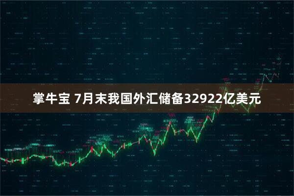 掌牛宝 7月末我国外汇储备32922亿美元