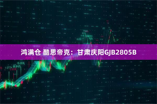 鸿满仓 酷思帝克：甘肃庆阳GJB2805B