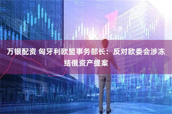 万银配资 匈牙利欧盟事务部长：反对欧委会涉冻结俄资产提案